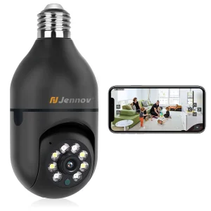 Jennov 3MP Light Bulb Security Camera 360°