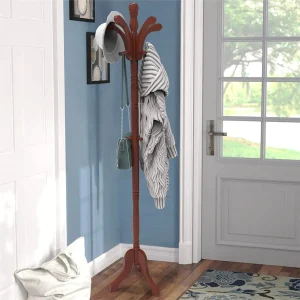 Solid Birch Wood Coat Rack